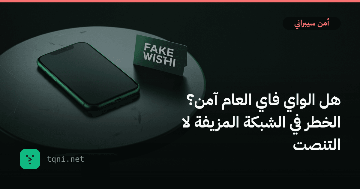 هل الواي فاي العام آمن؟ الخطر في الشبكة المزيفة لا التنصت